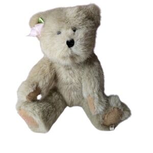 2007‎ Boyds Bears Smithsonian Institution Plush Teddy Bear Tan Bow Collectible